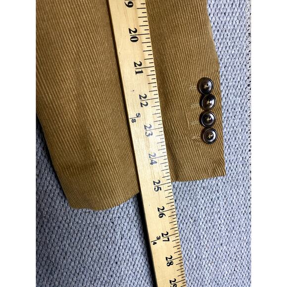 Eddie Bauer Corduroy Blazer Mens Large Khaki Brown Sport Coat Casual Party - Picture 12 of 12